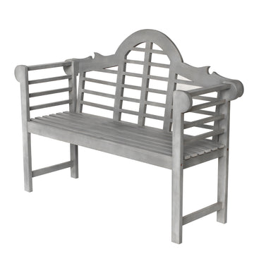 Lutyens Arched 600-Lbs Support Acacia Wood Outdoor Garden Patio Bench - JONATHAN Y